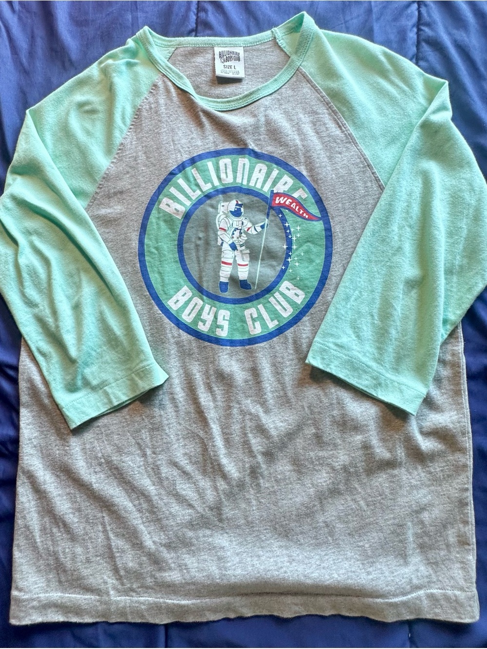 Billionaire Boys Club Astronaut Graphic Raglan 3/4 Sleeve Tee Men's Large